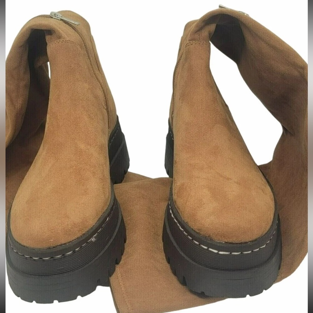 Marc Fisher Tan Suede Heeled over the knee Boots